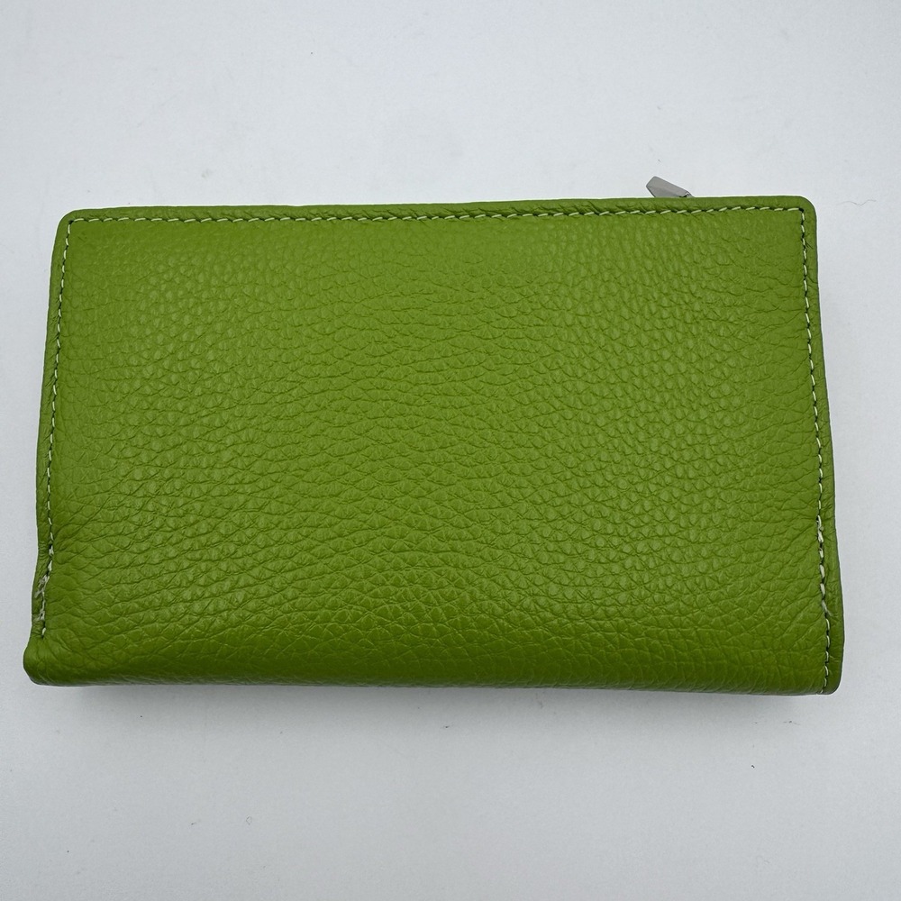 Daniel Amoda Genuine Leather Vera Pelle Tri-fold Wallet Green/Multicolor - Picture 4 of 11